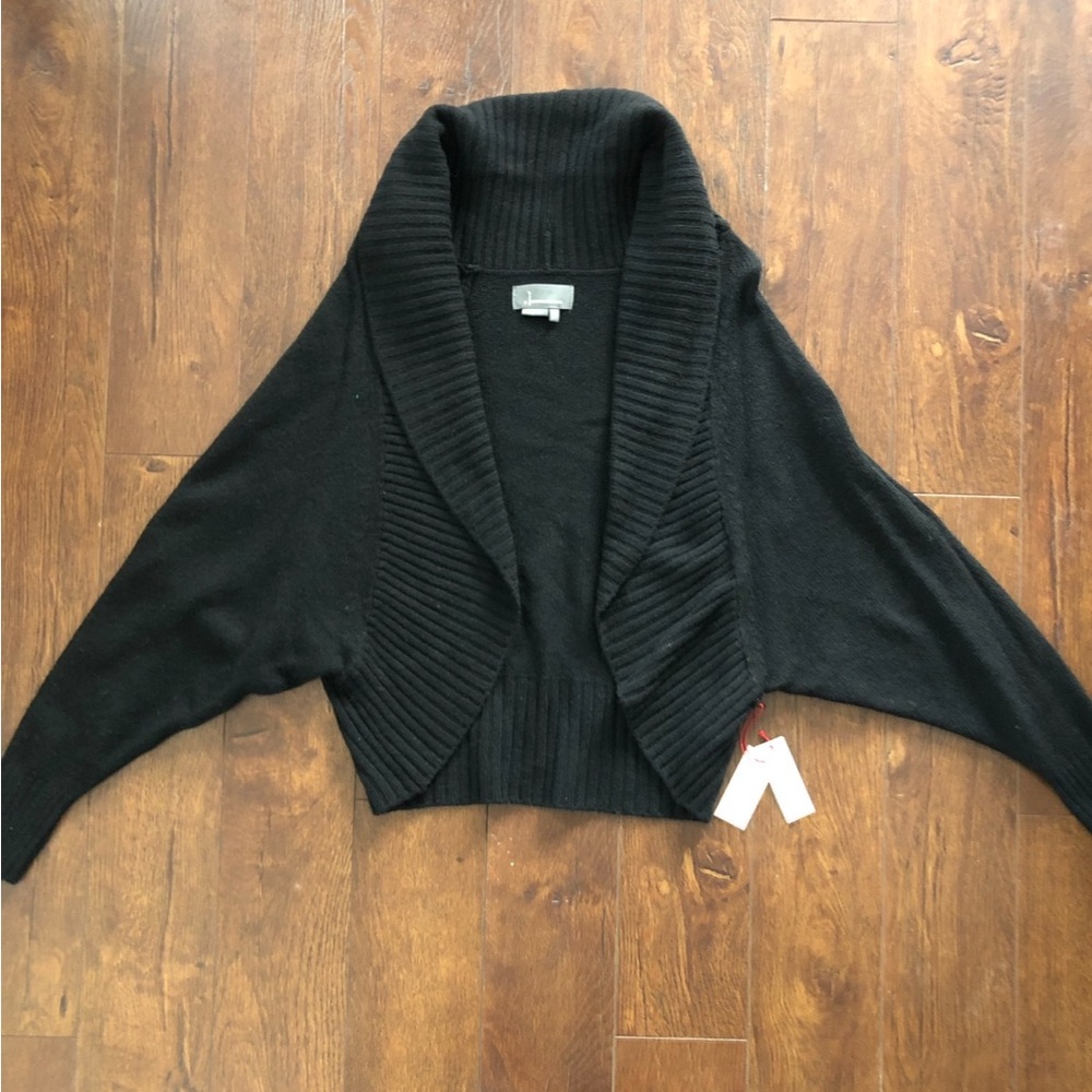 NWT Anthropologie Wool Knit Cardigan Sweater. Made in Italy!🇮🇹 XS/Small. Black